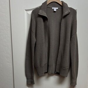 Athleta Women's Brown Zip-Up Cardigan